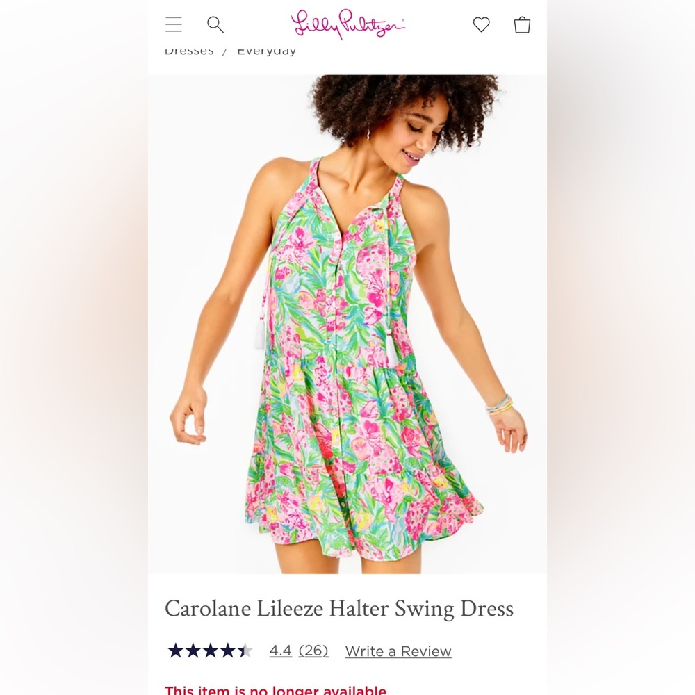 Lilly Pulitzer Carolane Dress Pear Necessities BNWT Size L